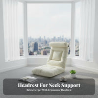 Adjustable Floor Lounger Ergonomic Back Support Adjustable Backrest Lounger