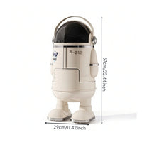 Astronaut Trash Bin Cute Trash Bin with Dome Lid Stylish for Children