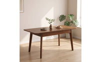 Solid Wood Extendable Dining Table Modern Table with Extendable Top Minimalist Furniture Sleek for Kitchen