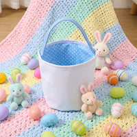 Easter Bag Festive Bunny Easter Basket With Handle Bunny Gift Basket for Young Children, Spring Easter Decoration, Home Decor