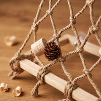 Parrot Multi-purpose Glass Suction Perch Vine Swing Bird Toy with Hemp Rope and Wood Stand