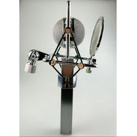 AL-6800 Medium Diaphragm Condenser Microphone with Metal Body for Live Streaming and Recording