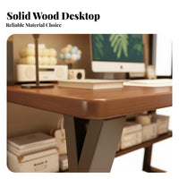 Desk with Bookshelf Writing Desk with Drawers Multi-functional Study Table Engineered Wood Stable Construction Suitable for Students Bedroom Dorm Room