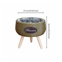 Tripod Planter Lightweight Indoor Flower Pot Stand Easy to Clean for Living Room