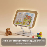 Adjustable book Easel Handshands-unrestricted Adjustable Bookrest with Page holders for Home