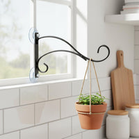Wrought Avian Feeder Hanger Simple Lines Design for Garden, Patio, Gardeners