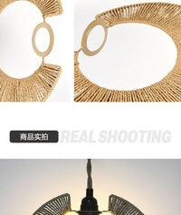 Handwoven Paper Rope Pendant Lampshade for Japanese-Style Interiors