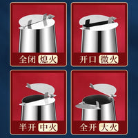 Traditional Chinese Double Boiler Hot Pot with Copper Finish