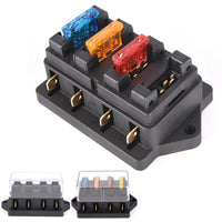 汽车4路电路标准ATO叶片保险丝盒座12V/24V+4路保险丝