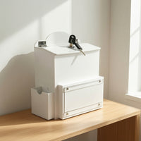 Suggestion Box with Sign Holder Clear Suggestion Box with Lock Container Acrylic Adhesive for Office, Schools