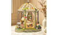 Garden Gazebo Estate Ornament Mortise-and-Tenon Garden Gazebo Model Decorative Craft Decor for Home Display