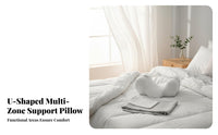Detachable Strap Anti-Roll Sleep Pillow Ergonomic Design Back Sleeping Guide Soft & Supportive for Patients, Bed, Nursing Home, Wheelchair