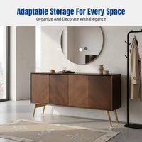 Hardwood Sideboard, Entryway Storage Cabinet, Modern Minimalist Console, Vintage Hallway Furniture