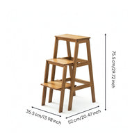 A-Shaped Step Stool Freestanding Wooden Step Stool Space-Saving Household for Seniors, Closet
