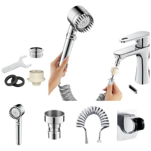 Adjustable high-pressure shower head