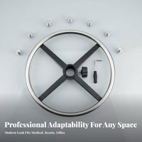 Adjustable Chair Foot Loop Sturdy Construction Circular Chair Foot Support Heavy Duty Drafting Stool Footrest for Research Facility, Workshop, Studio
