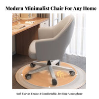 Upholstered Rolling Chair Padded Armrests Upholstered Rolling Armchair for Women