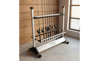Fishing Rod Display Stand Aluminum Alloy Fishing Pole Display Stand Space-Saving for Garage