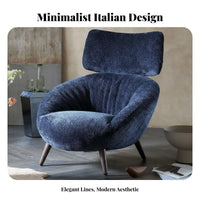 Upholstered Highrear Armchair Minimalist Design Upholstered Tallreared Armchair with Side Panels Armchair Sturdy Frame Easy
