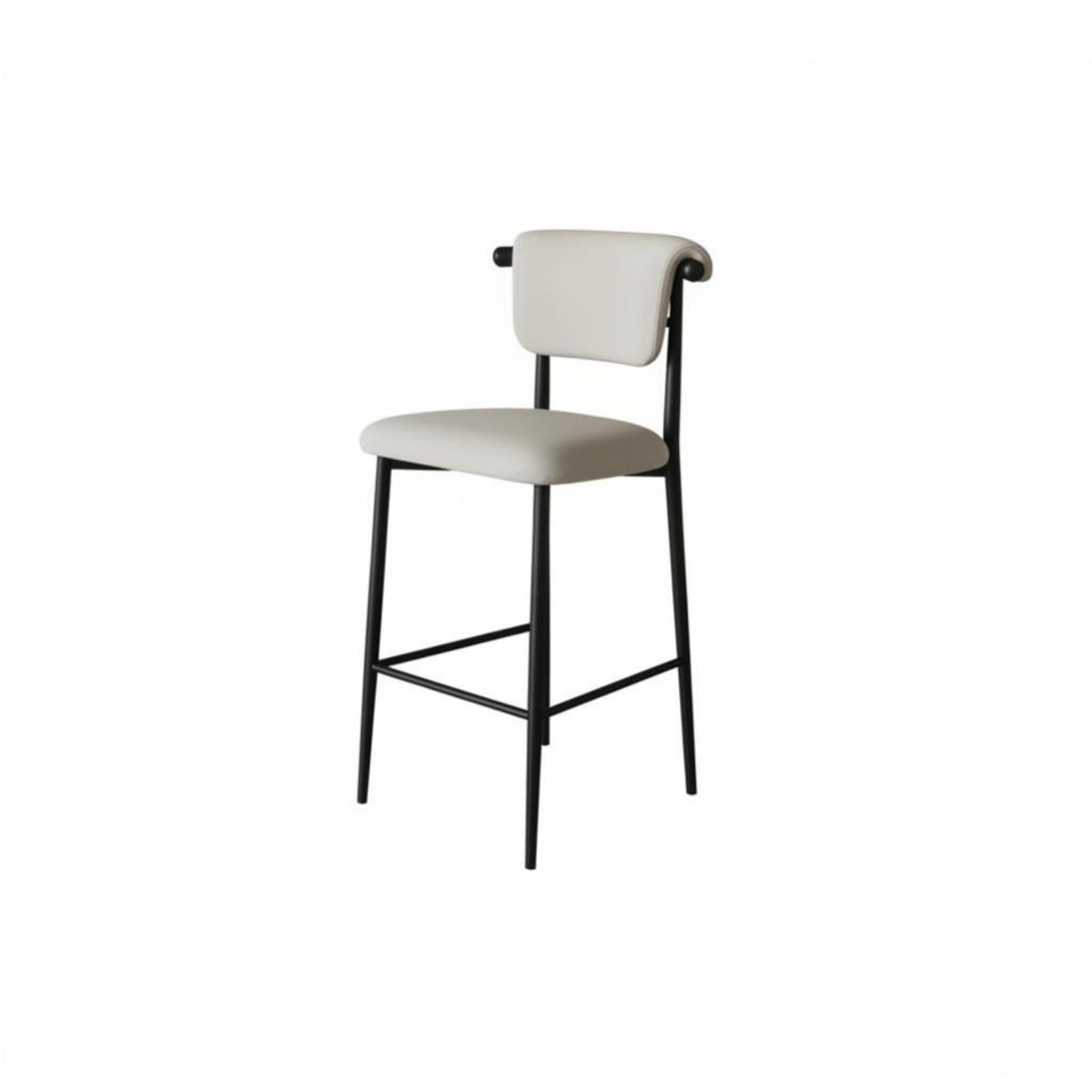 Lowrear Counter Stool Light Luxury Bar Chair Minimalist aesthetic with rearrest for Adults, Hosts, Bistro