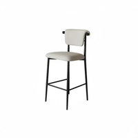 Lowrear Counter Stool Light Luxury Bar Chair Minimalist aesthetic with rearrest for Adults, Hosts, Bistro