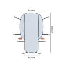 Thickened Half Car Cover Quilted Car Half Cover Secure Fit Cotton Lined for Outdoor Parking, Winter Protection