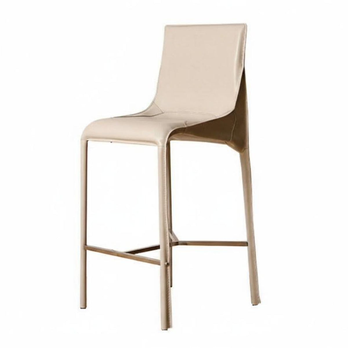 Saddle Seat High Stool with Spine Supportrest Nordic Aesthetic Saddle Seat Stool Utilitarian Design Footrest for Bar Owners