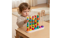Color Sorting Assembling Toy Hand-Visual Coordination Training Counting Assembler Game Color Matching Game Early Math Learning