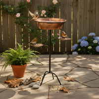 Garden Bird Bath Feeder Easy to Install Outdoor Decor Heavy Duty for Yard, Patio