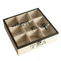 Tea Storage Box Woodwork Finish Wooden Tea Box Decorative Home Decor for Living Room