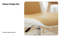 Armless Rolling Computer Chair Ergonomic Backrest for Bedroom, Students, Adults