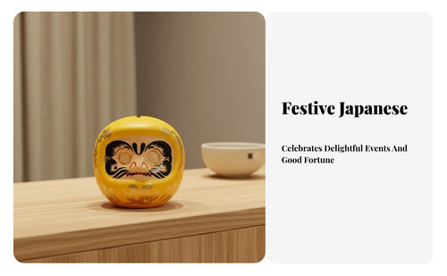 Creative Gift Ceramic Daruma Doll Decorative Design Daruma Doll Ornament Bodhidharma Fortune Ornament for Business Owners, Home Decorators, Collectors, Shop Opening, Shop Counter, Living Room, Office