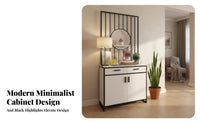 Light Luxury design Shoe Cabinet with Partition Screen Multi-Functional Design unobstructedstanding Divider Cabinet Modern Aesthetic Entryway Organizer Space-Saving for Apartment Dwellers, Homeowners, Foyer, Hallway, Open-Plan Spaces, Living Room