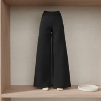 1/12 Scale Wide-Leg Pants High-Waisted Fit Female Figure Flared Pants for Hobbyists