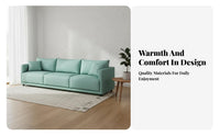Easy to Clean Tech Textile Sofa Long-Lasting Italian Design Sofa Stain Resistant Modern Minimalist Couch Comfy for Apartment Dwellers, Small Business Owners, Bedroom, Clothing Boutique, Reception Area, Home