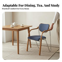 Upholstered Wood Frame Chair French & Design Highspine Dining Chair Padded Spinerest Luxury Feel for Beverage Room, Kitchen