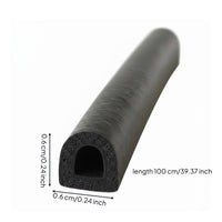 D Shaped Silicone Strip Dust Resistant Hollow Silicone Seal Sound Reduction D Shape Weather Sealing for Factory