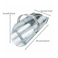 Metal Grain Scoop Curved Body Livestock Feed Scoop Exposed Top