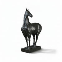 Horse Sculpture Decorative Sculpture with Base Tabletop for Living Room, Office