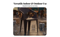 Night Market Table Set Sturdy Plastic Table and Chair Set Easy to Clean Waterproof Patio Furniture Low Maintenance for Restaurant Owners, Event Planners, Outdoor, Garden, Cafe, Backyard