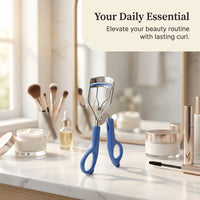 Professional Eyelash Curler with Rubber Handle, Carbon Steel Makeup for Cosmetic Application, Travel Friendly Lash Lifting for Enthusiasts