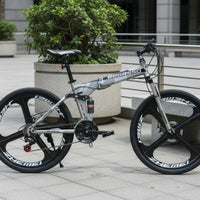 Disc Brakes Full Shock Absorption System Folding Bike Multi-Speed Folding Mountain Bike Mag Wheels Outdoor Sports Gear for Students