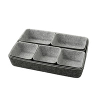 8 Pieces Felt Storage Organizer Rectangular Felt Organizer with Boxes Soft-Sided