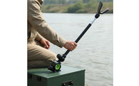 Aluminum Fishing Pole Stand Hands-Unrestricted Adjustable Fishing Pole Rest Clamp-on Rod Bracket Easy Assembly Clamp-on Rod