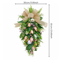 Artificial Blossom Wreath Family Appreciation Day Gift Blossom Door Swag Vintage Homestead Style House Decoration for Porch
