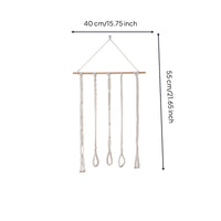 Wall-Hanging Organizer Rack Triangular Wooden Dowel Organizer Decorative
