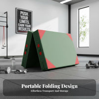 Folding Gymnastics Mat Foldable Design Folding Tumbling Mat Firm Foam Thick Tumbling Pad for Children, Kids, School, Dance Studio, Stretching