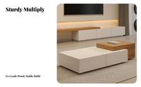 Minimalist design Coffee Table with Drawers Nordic Design Low Table with Drawer and Shelf Two-Ta single Finish Household Furniture Spacious Storage for Apartment Dwellers, Homeowners, Families, Living Room, Lounge Area, Home