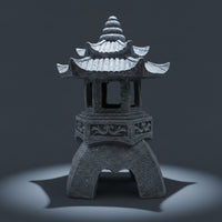 Pagoda Lantern Oriental Stone Lantern Traditional for Balcony