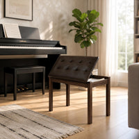 Piano Bench Lift-up Lid Storage Piano Bench Hinged Top